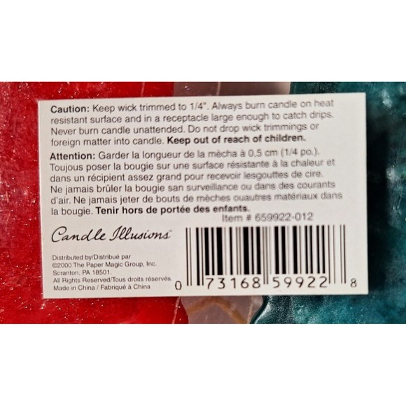 Candle Illusions VTG Floating Mitten Snowflake Candles Y2K Brand New Holiday - Picture 3 of 9